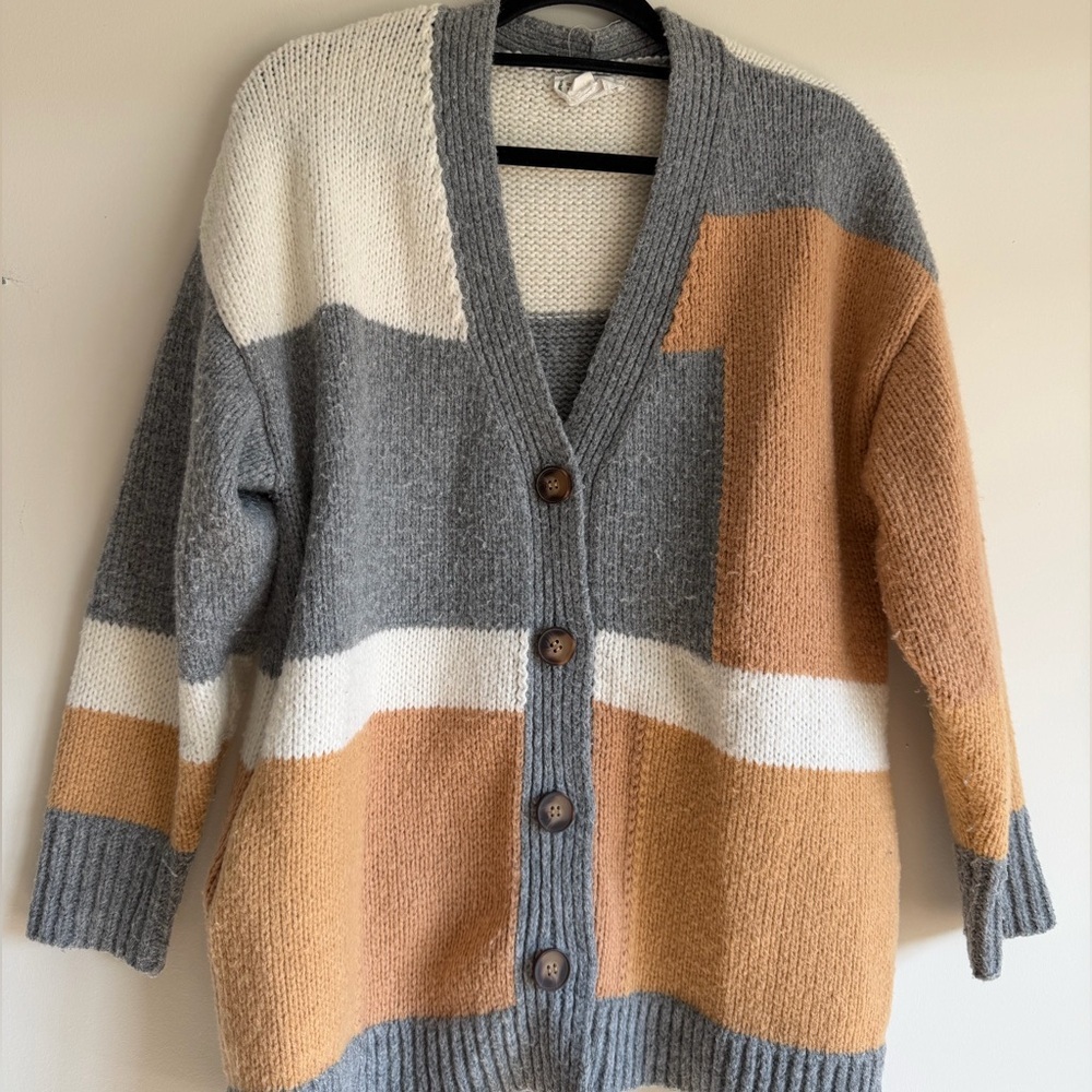 Oversized Cardigan- Color block 
Love Riche Grandpa Approved - Picture 2 of 7